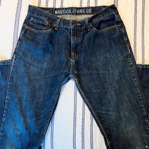 Men’s 34x34 Nautical Tapered Fit Jeans Dark Wash